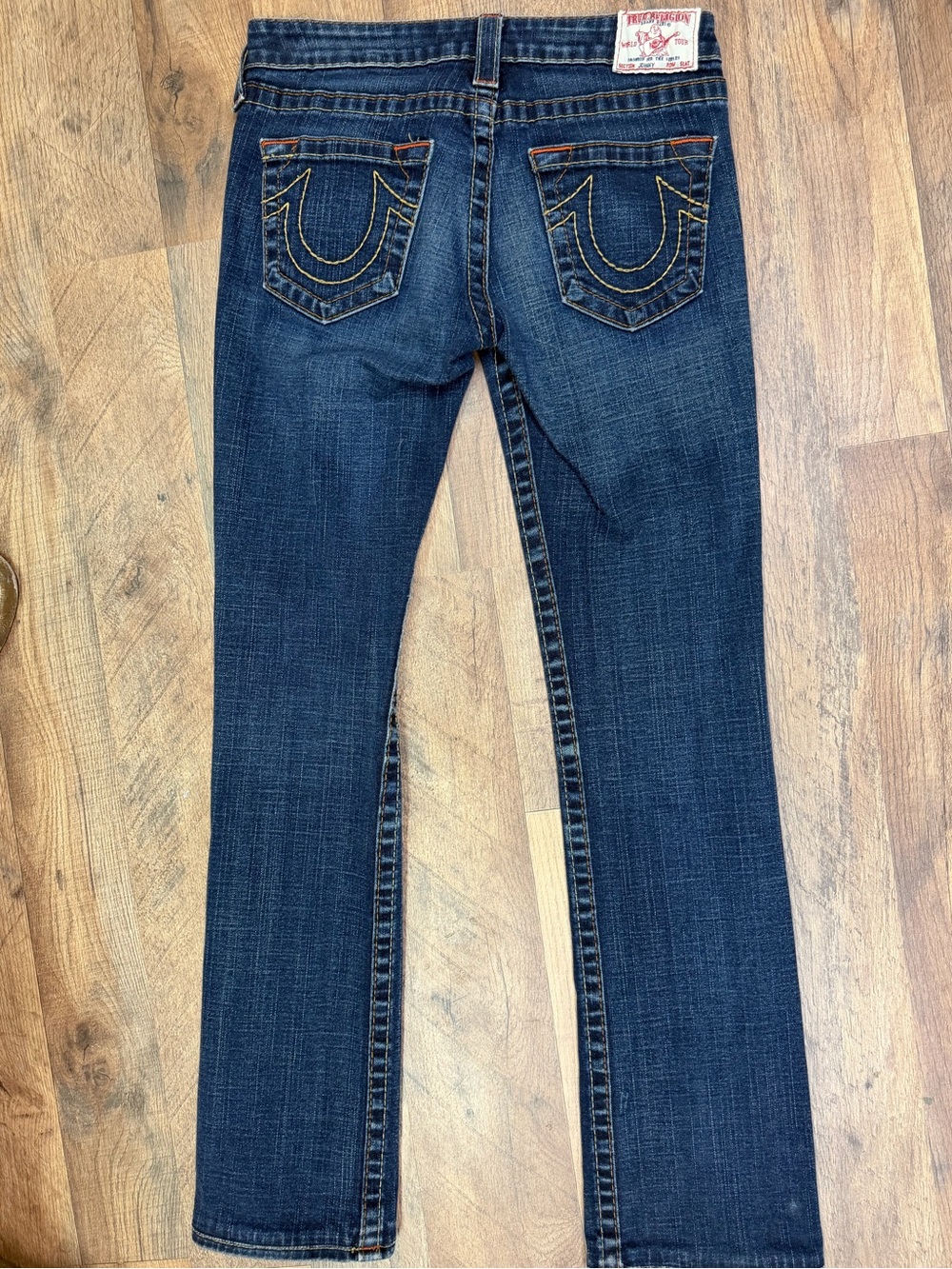 True Religion Johnny Bootcut Jeans Y2K Made in USA Dark Wash Size 28 - Picture 3 of 7